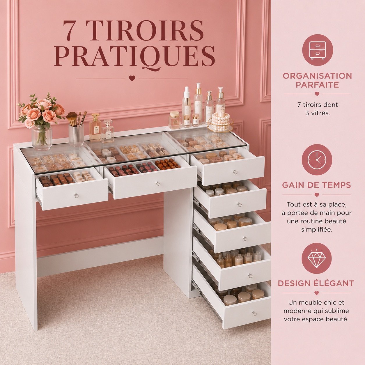 Coiffeuse Baby Vanity détail