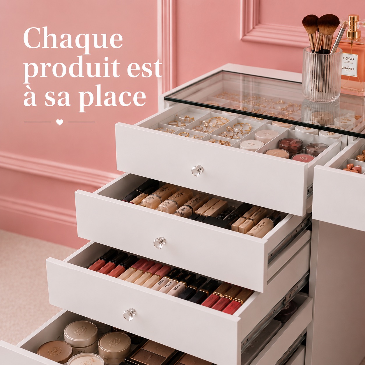 Coiffeuse Princess Vanity ouverte